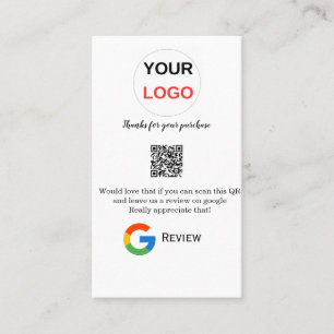 Google review business logo Scan QR review Card