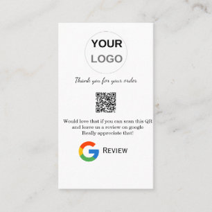 Google review business logo Scan QR review Card