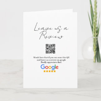 Google review business logo Scan QR review Card
