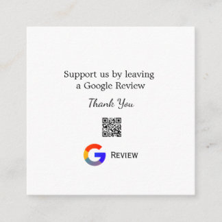 Google review business logo Scan QR review Enclosure Card