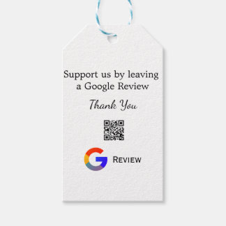 Google review business logo Scan QR review Gift Tags