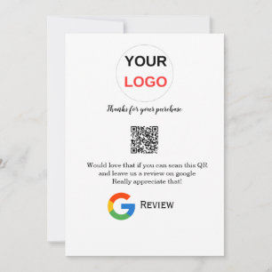 Google review business logo Scan QR review Invitation