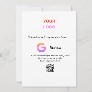 Google review business logo Scan QR review Invitation