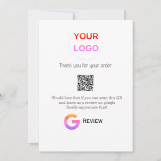 Google review business logo Scan QR review Invitation