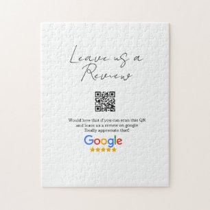 Google review business logo Scan QR review Jigsaw Puzzle