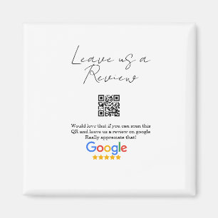 Google review business logo Scan QR review Magnet