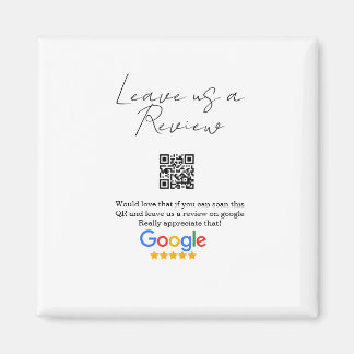 Google review business logo Scan QR review Magnet
