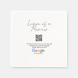 Google review business logo Scan QR review Napkin