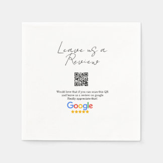 Google review business logo Scan QR review Napkin
