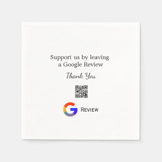 Google review business logo Scan QR review Napkin