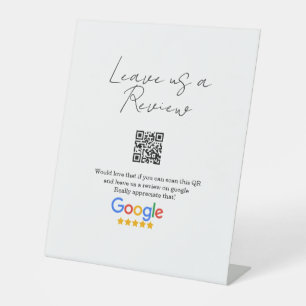 Google review business logo Scan QR review Pedestal Sign
