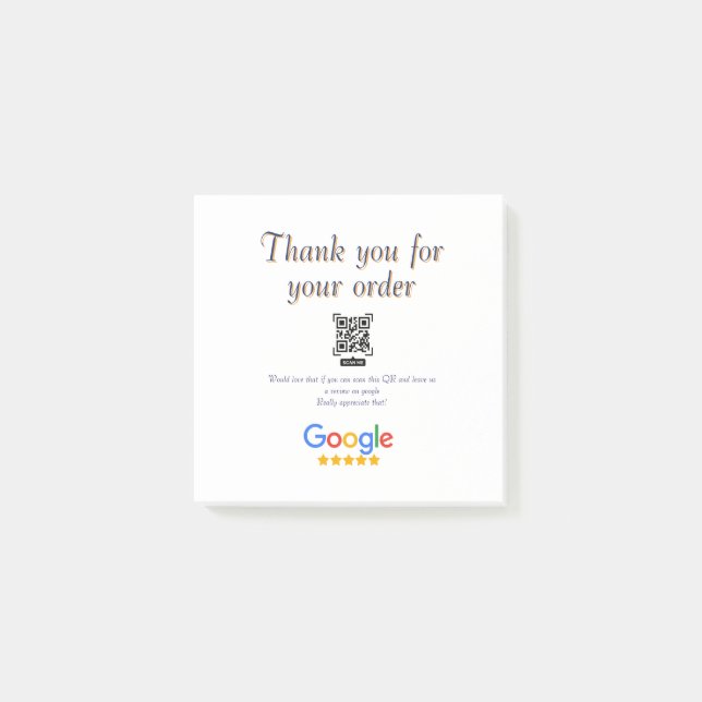 Google review business logo Scan QR review Post-it Notes (Front)