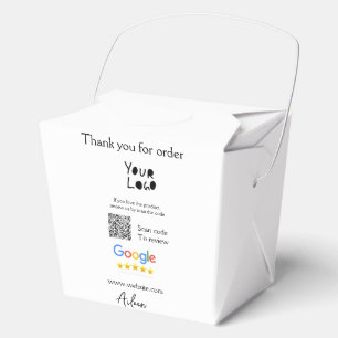 Google review business logo website scan QR code Favour Box