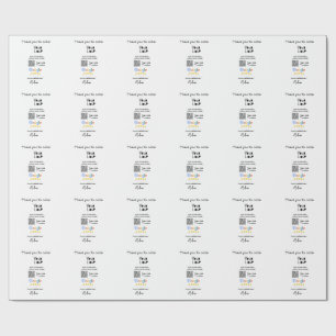 Google review business logo website scan QR code Wrapping Paper