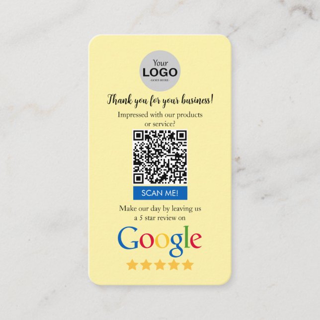 Google Review Card (Front)