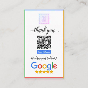 Google Review Card With Coupon Cutoff & QR Code