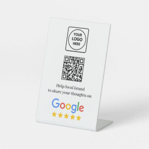Google Review Feedback QR Pedestal Sign
