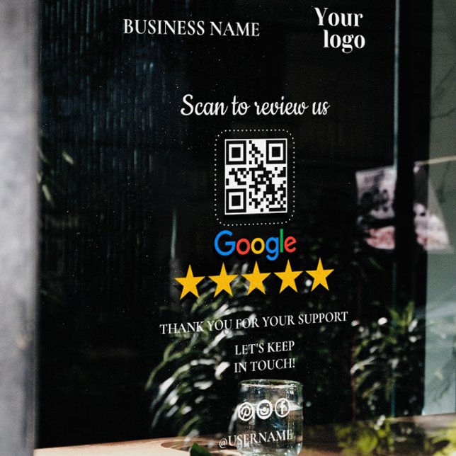 Google Review My Business Add Logo Qr Code (Google Review My Business Add Logo Qr Code Window Cling)