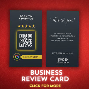 Google Review My Business Script Thank you Qr Code Business Card
