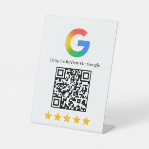 Google Review QR Business Rating Code Now Pedestal Sign