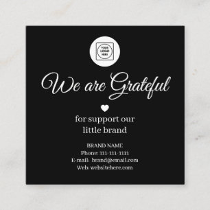 Google Review QR Code Black Square Business Card