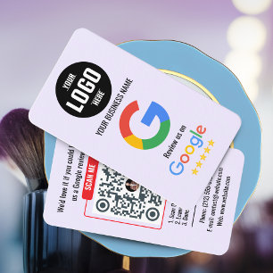 Google Review QR Code Business Card Template