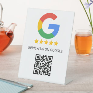 Google Review QR Code Business Pedestal Sign
