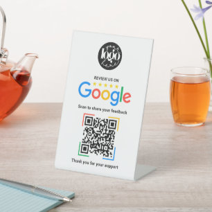 Google Review QR Code Business Personalised Pedestal Sign