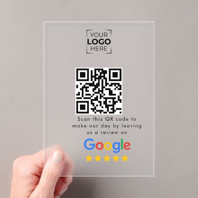Google Review QR Code Business Review  Acrylic Invitations (Insitu (Handheld))