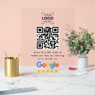 Google Review QR Code Business Review  Acrylic Sign