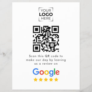 Google Review QR Code Business Review Flyer
