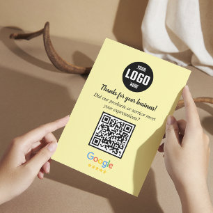 Google Review QR Code Cards   Business Enclosure  