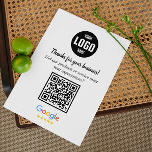 Google Review QR Code Cards   Business Thank You 