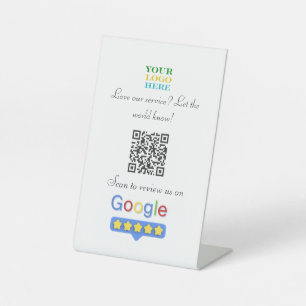 Google Review QR Code Custom Business Feedback Pedestal Sign