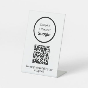 Google Review QR Code Custom Business Feedback Pedestal Sign
