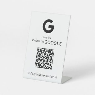 Google Review QR Code Custom Business Feedback Pedestal Sign