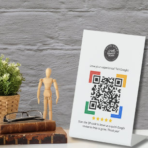 Google Review QR Code Customer Review for Business Pedestal Sign