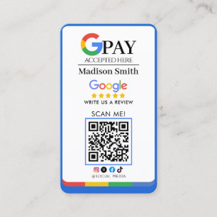 Google Review QR Code Link Business Card