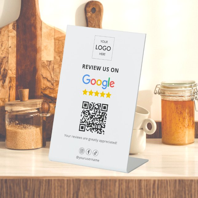 Google Review QR Code Pedestal Sign (Creator Uploaded)