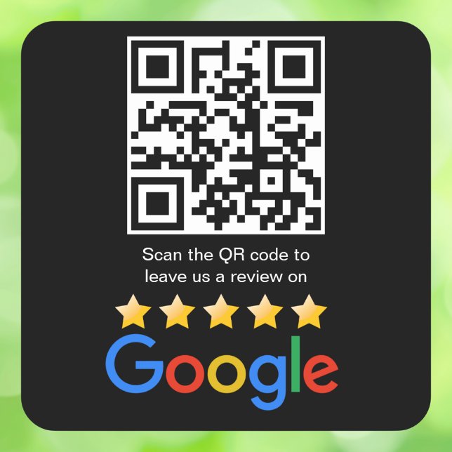 Google Review QR Code Scan Me Square Sticker (Creator Uploaded)