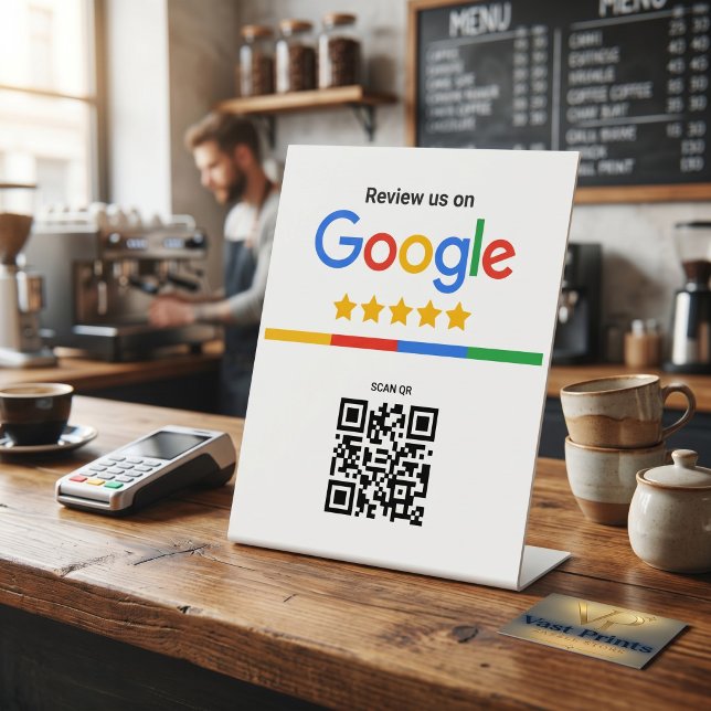 Google Review QR Code Standee Pedestal Sign (Google Review QR Code Standee Pedestal Sign
)