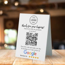 Google Review Request Table Top Signage