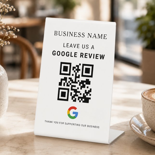 Google Review Tabletop Display Pedestal Sign (Creator Uploaded)