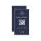 Google Review us Business Thank You QR Code Navy