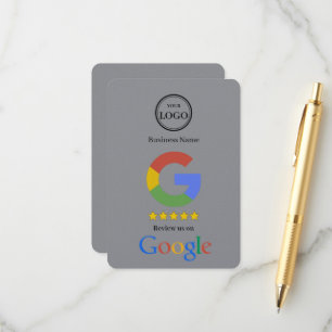 Google Review With QR Code Link Business Card