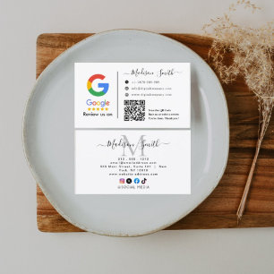 Google Review With QR Code Link Business Card