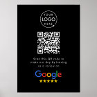 Google Reviews Business Rating Link QR Code Black