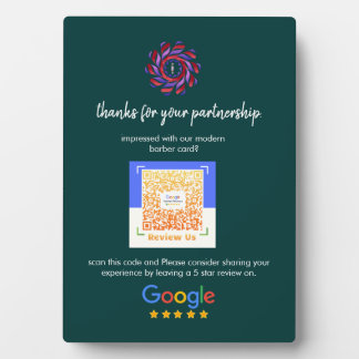 Google Reviews | Business Rating Request GreenQR P Plaque