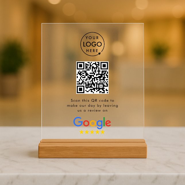 Google Reviews | Business Review Link QR Code Acrylic Sign (Creator Uploaded)