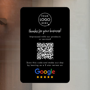 Google Reviews Business Review Link QR Code Black 